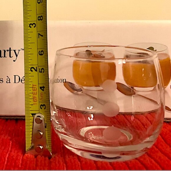 Pier 1 Vintage Tasting Party: 4-piece tasting glassware set, w/ 4 spoons. NEW!! - Picture 8 of 9